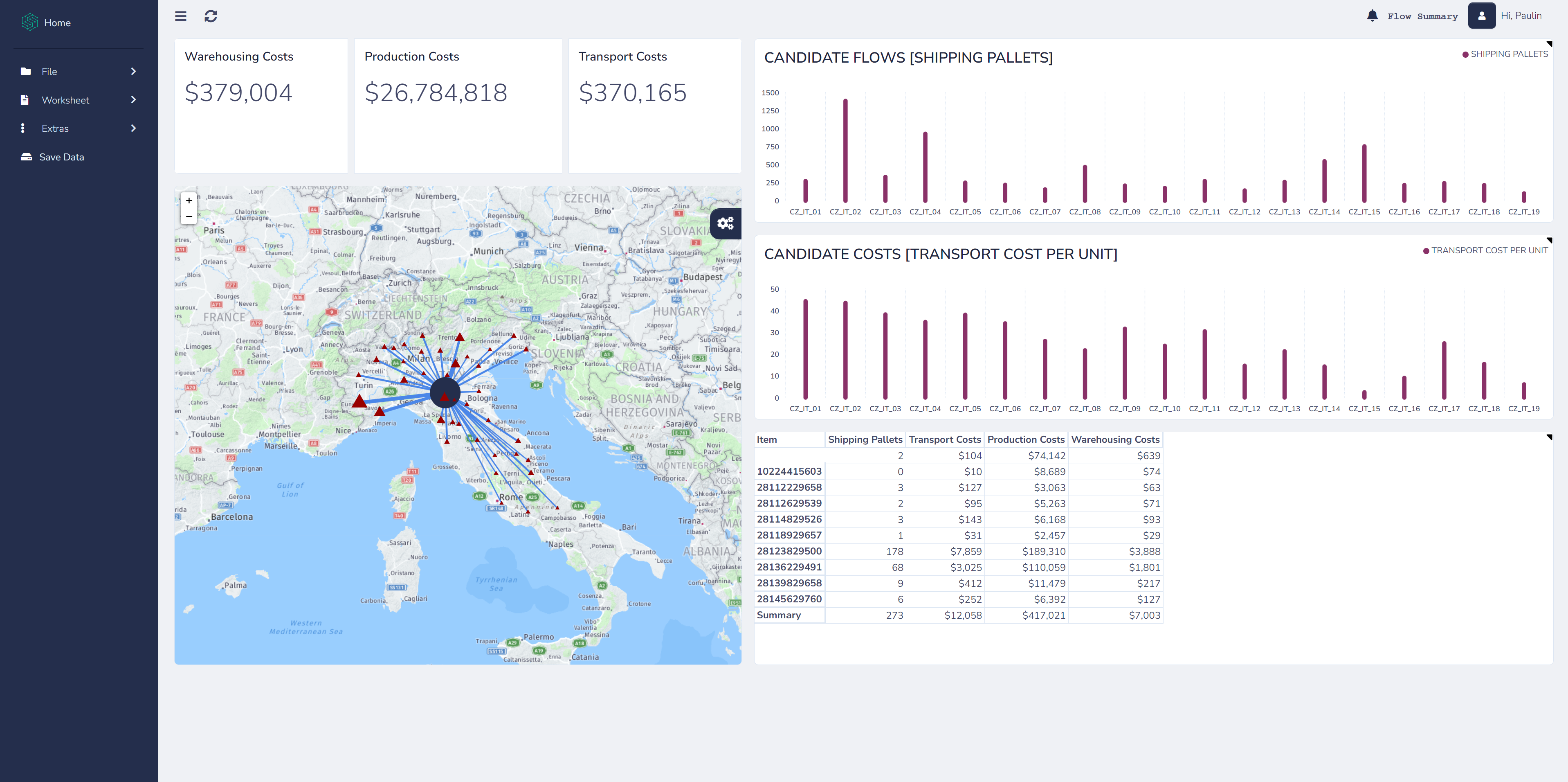Supply Chain Cube Interface